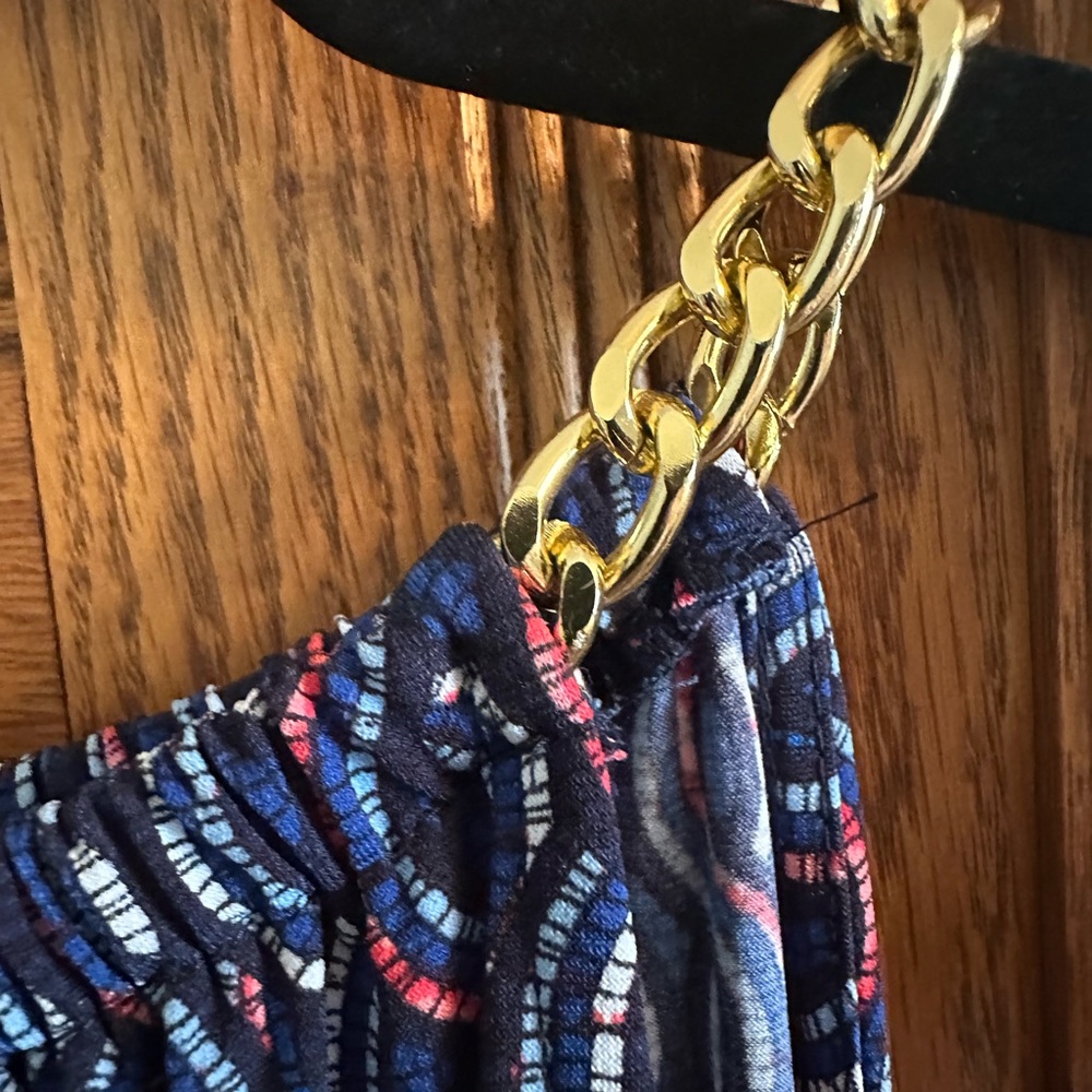 Michael Kors Blue and Red Patterned Dress - Picture 7 of 9